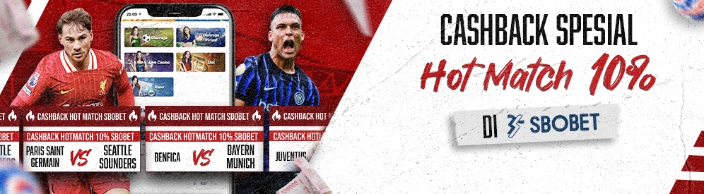 Cashback Hotmacth 10% di SBOBET